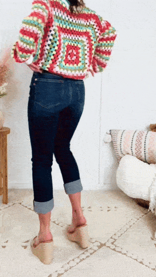 Blue Jean Haisley Mid Rise Capris