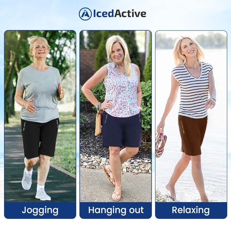 IcedActive -  Unisex Ice Silk Quick Drying Stretch Shorts