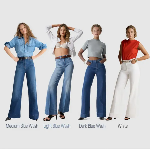 ⭐ 2025 Best Selling Jeans 👖 Tall Wide Leg Denim Trouser